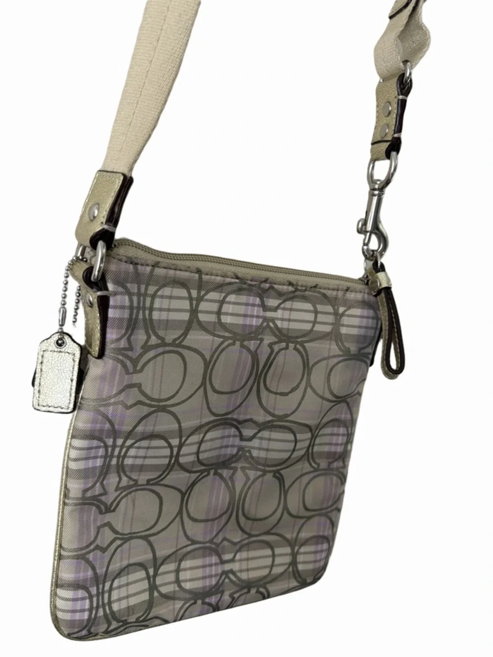 Coach Poppy Signature Tartan Plaid Crossbody Bag